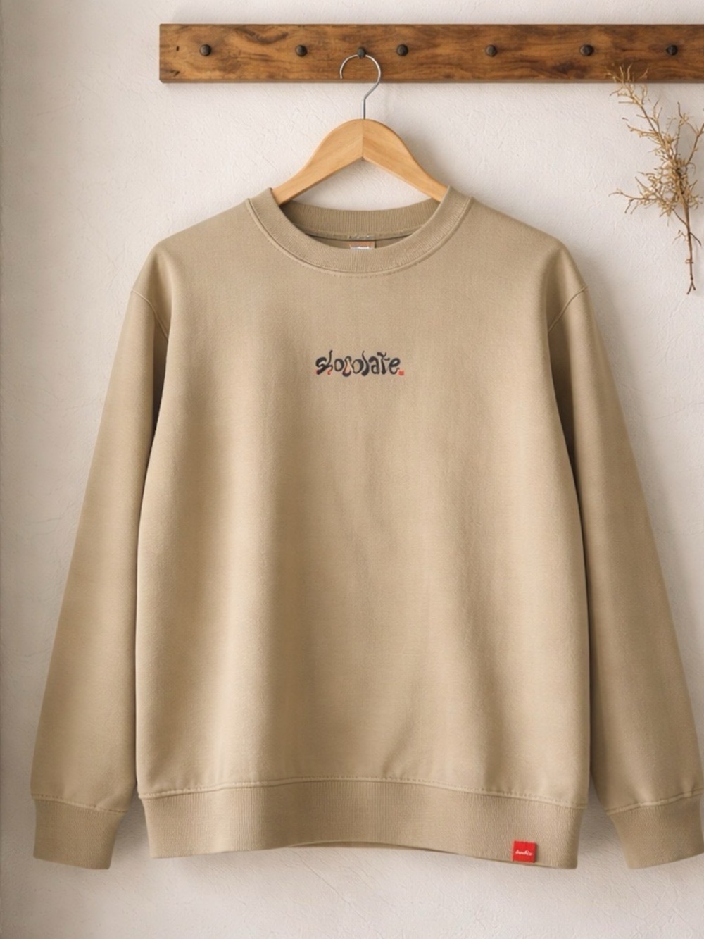 NWT Chocolate Script Heavy Crew | Sandstone | Size XL